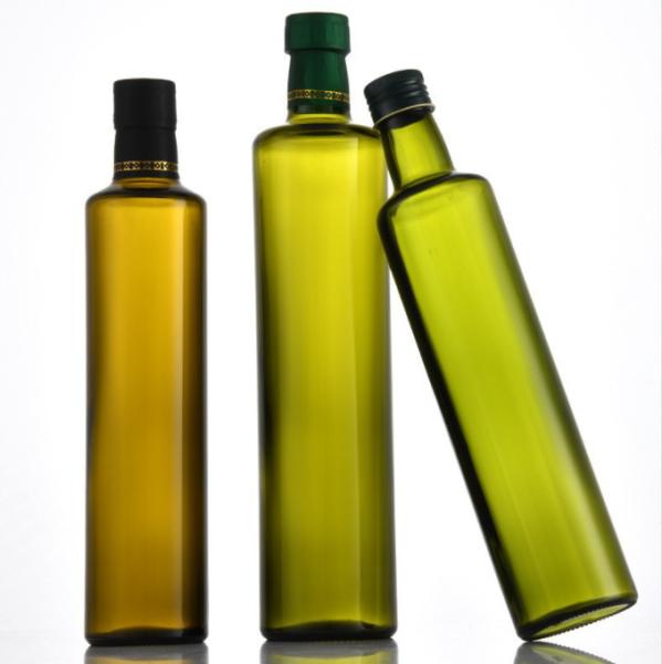 250ml 500ml Amy Green Empty Square Olive Oil Glass Bottles For Kitchen Body