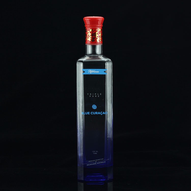 SCREW CAP Sealing Type Flat Shoulder Glass Bottle for class Mexican Tequila Liquor Wine