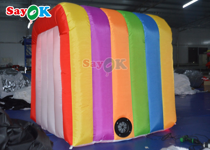 Inflatable Led Light 360 Photo Booth Enclosure Backdrop For Advertising