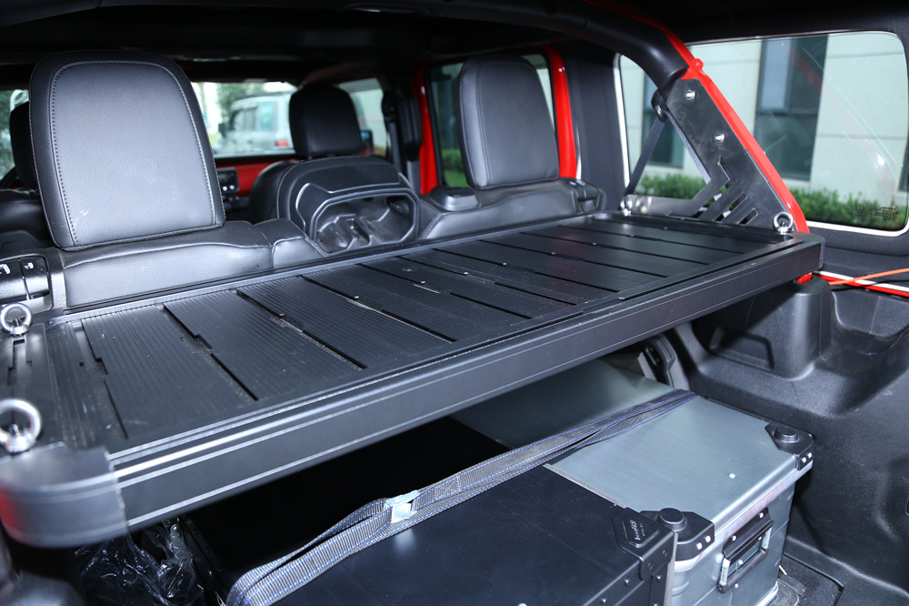 1901*600*303mm Auto Aluminum Alloy SS304 Trunk Storage Shelf for Jeep Wrangler JLJK