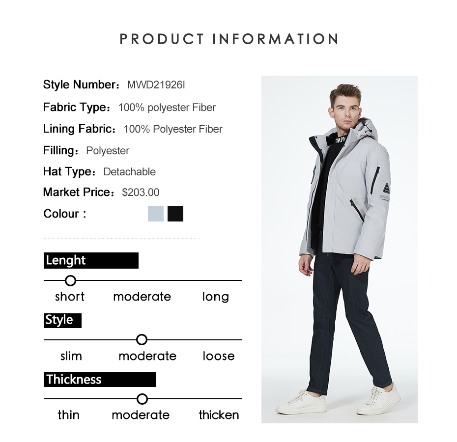 multi-pocket short down jacket, stylish, young fashion,short men's coat, dark color, hooded,