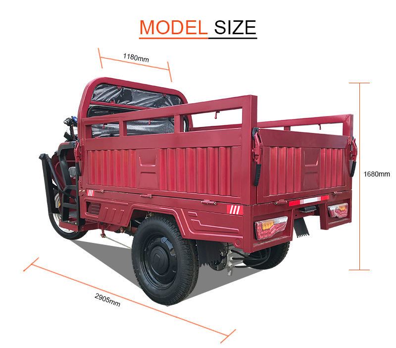 Jinpeng QL150e Electric Cargo Tricycle Strong Power For Farming Work