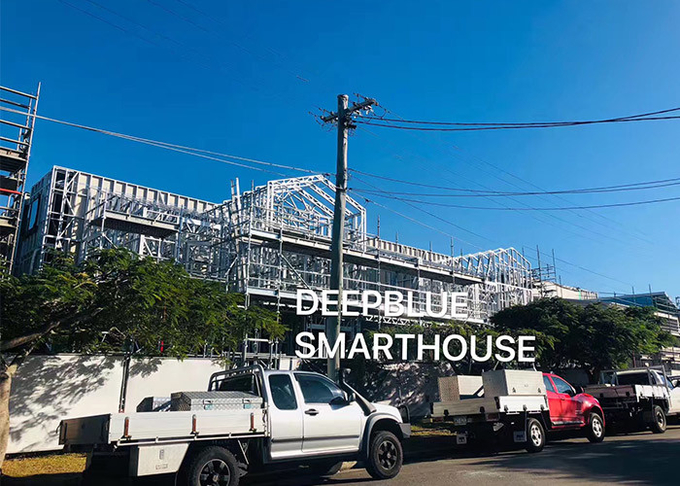 Prefab Apartment Buildings / 3 Storey Prefabricated Buildings With Light Steel Frame House