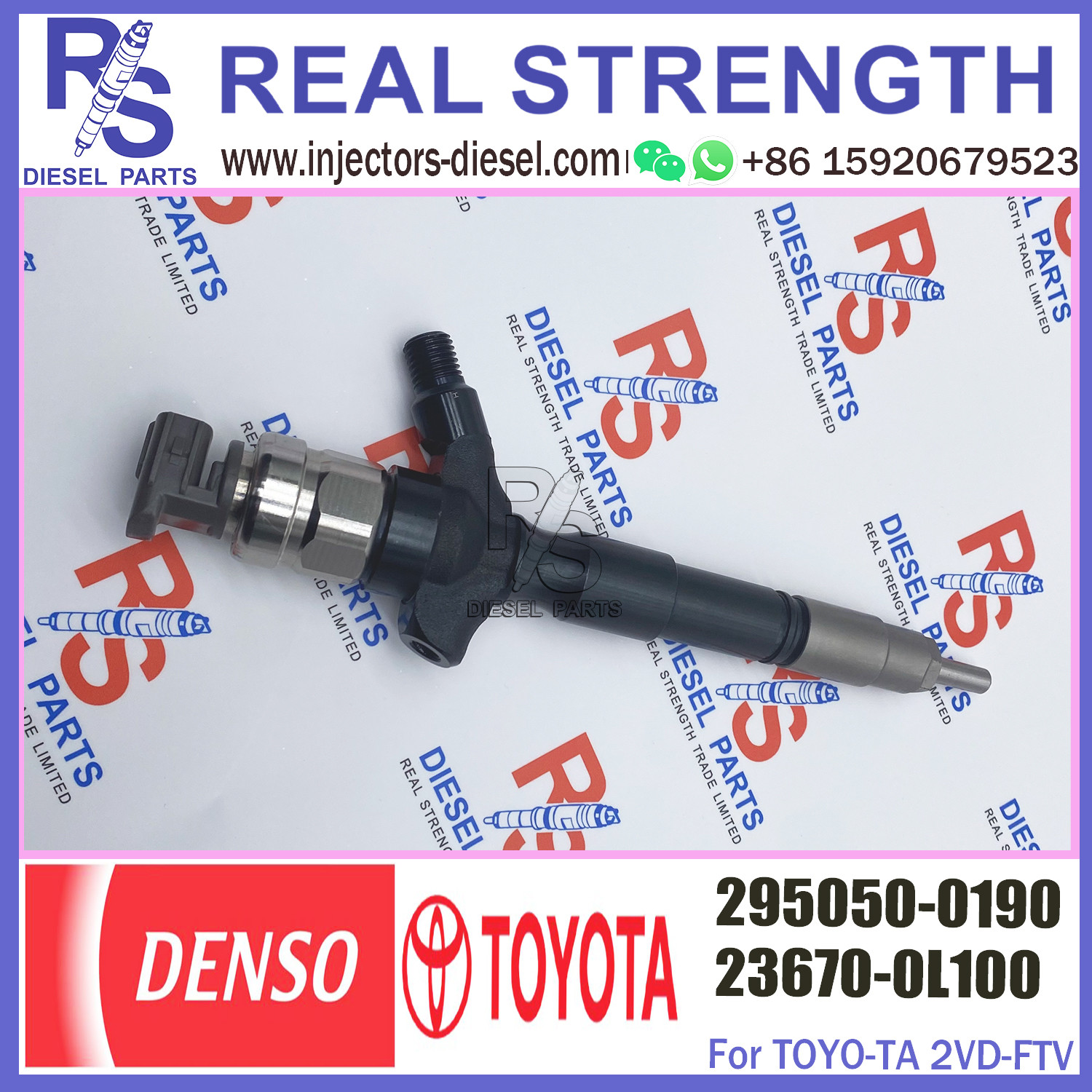 Common Rail Injector 2950500190 295050 0190 New diesel injector Assy 295050-0190 for Toyota Hiace