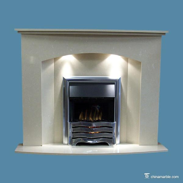 China marble Natural stone European Style Marble Fireplace Mantel Surround For