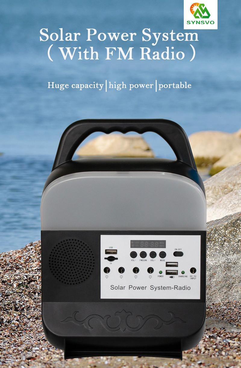 SRE-685 ABS Solar Generator Home LED Light System With Li - Battery