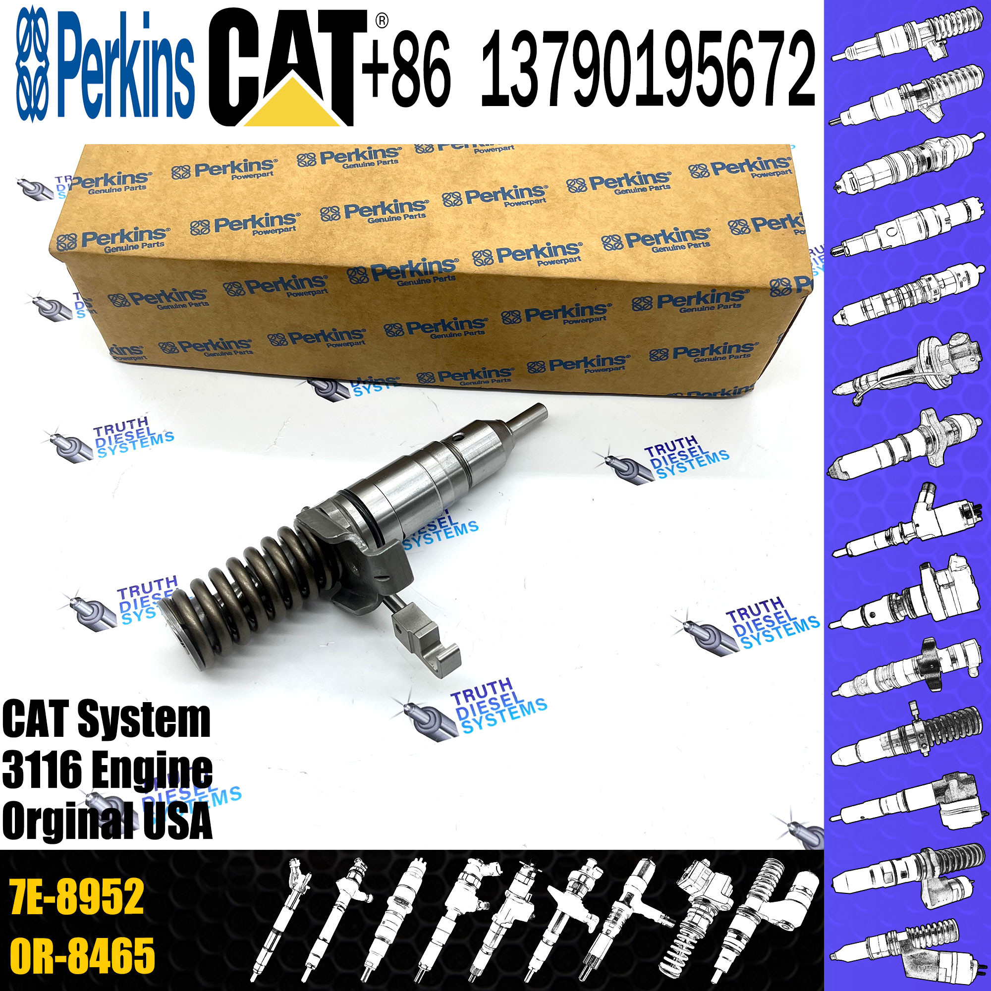 Excavator Injector 4P2995 4P-2995 7E8952 7E-8952 for 3116 Diesel Engine Parts Nozzle Assembly