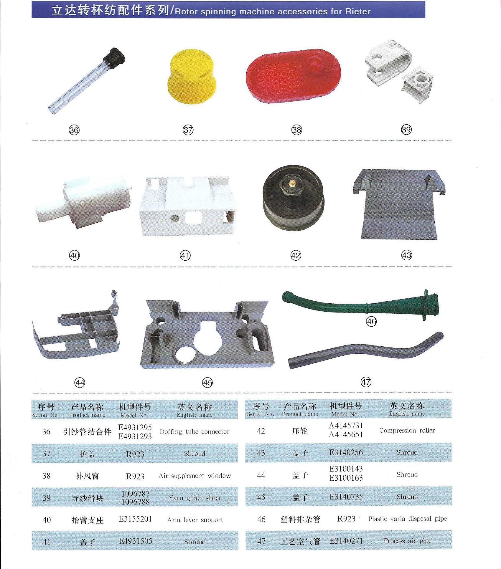 Textile Open End Spinning Spare Parts Yarn Guide 10445633 For Rieter R923 R35 R40 R20
