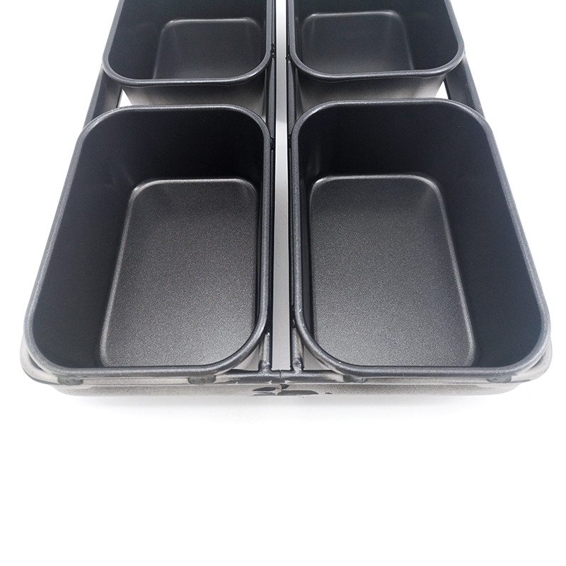 RK Bakeware China Foodservice NSF 600g Nonstick 4 Straps Farmhouse White Sandwich Bread Loaf Pan