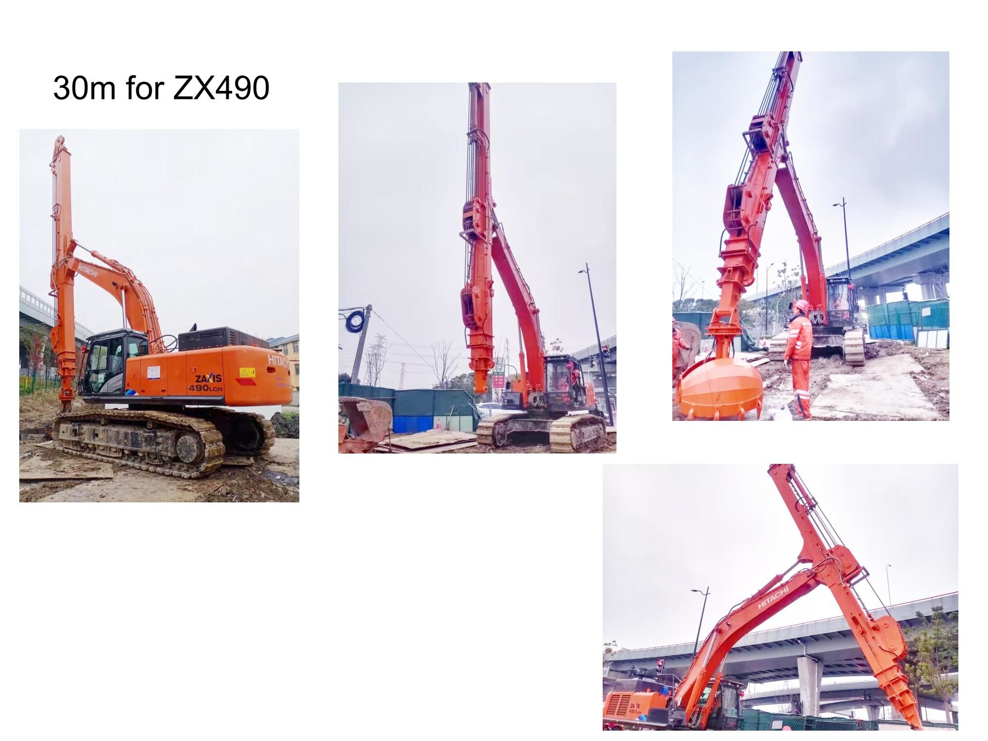 Grapple Excavator Telescopic Arm Digging Deeper Long Reach 30M