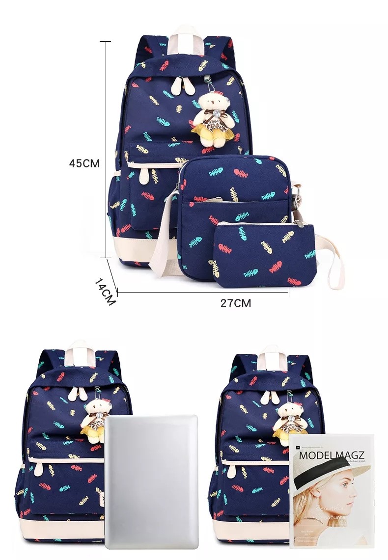 School Backpack Sets For Girl Women Durable Travel Bags Laptop Backpacks Wholesale