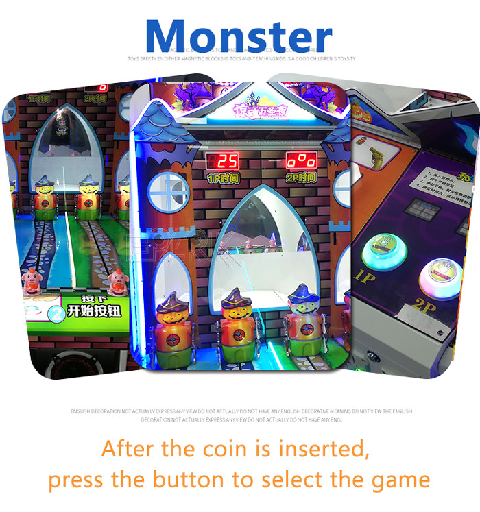 Halloween Eve Coin Operated Shooting Game Machine For Children