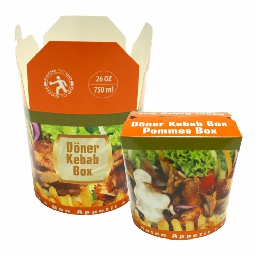 Restaurant Use Printed Disposable Paper Noodle Box Forming Machine