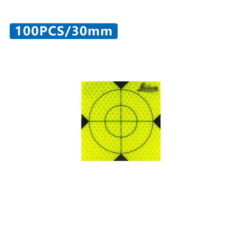 100pcs Size 60mm 20 30 40 50 80 Reflector Sheet For Total Station Survey Geography Fluorescent Green Triangle Reflective Sticker