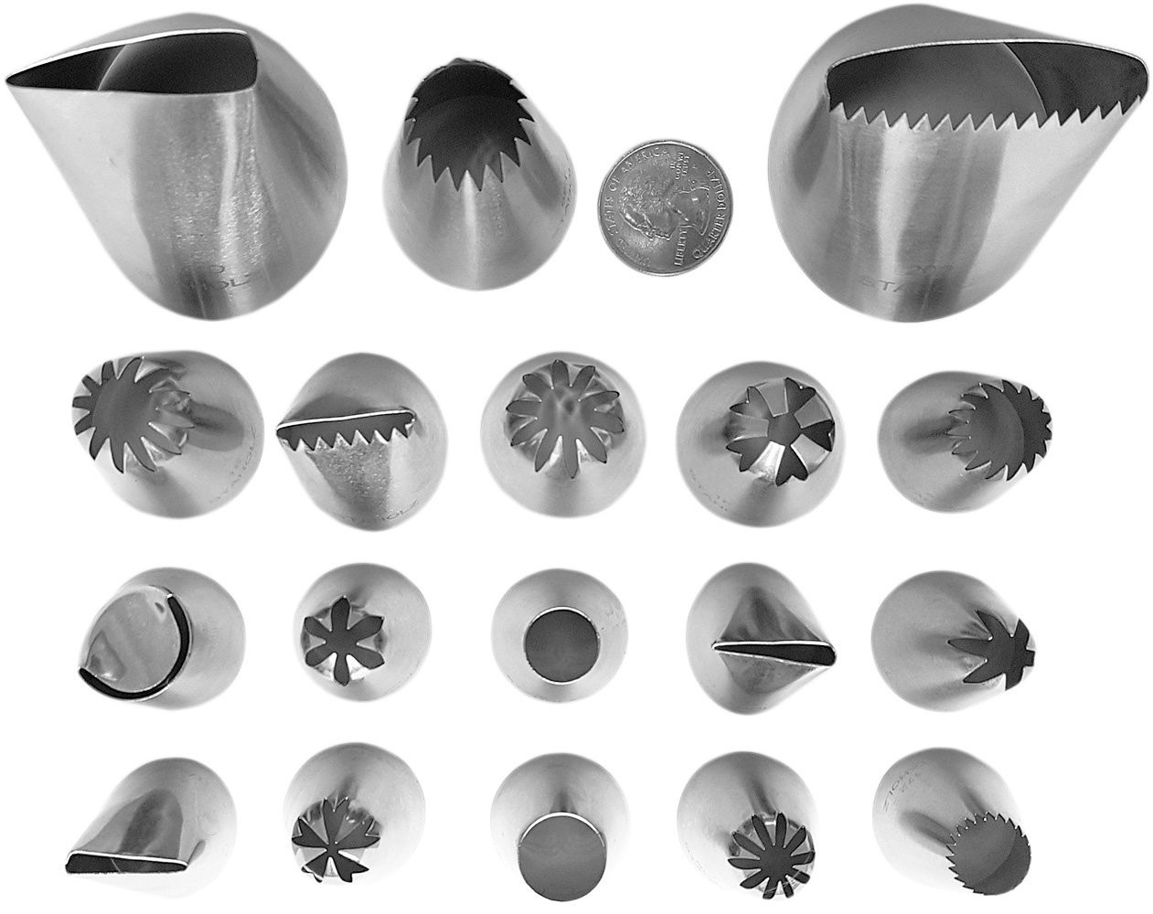 Cake Decorating Tips Set Polished Smooth No Seams - Icing Tips Frosting Tips Pastry Tips