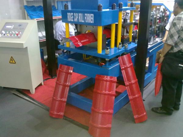 70MM Solid Steel Ridge Cap Roll Forming Machine 508 MM Coil Inner Diameter