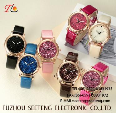 Wholesale Delicate Dial PUStrap Ladies Wrist Watch Fashion Watch quartz watch