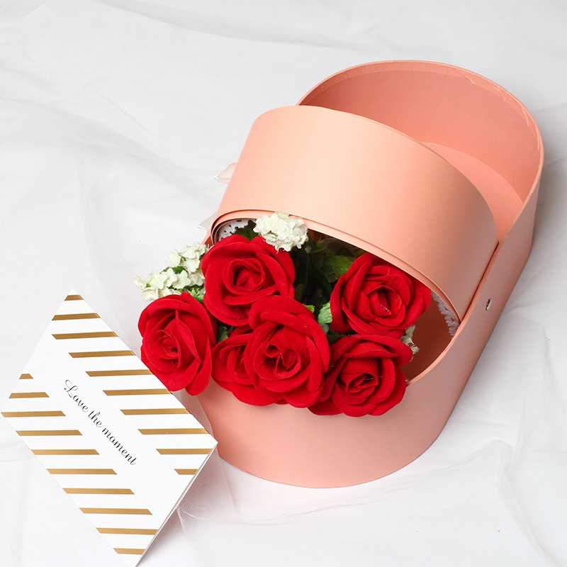 Custom Order Accepted Colorful Flower Necklace Gift Jewelry Round Paper Acrylic Boxes