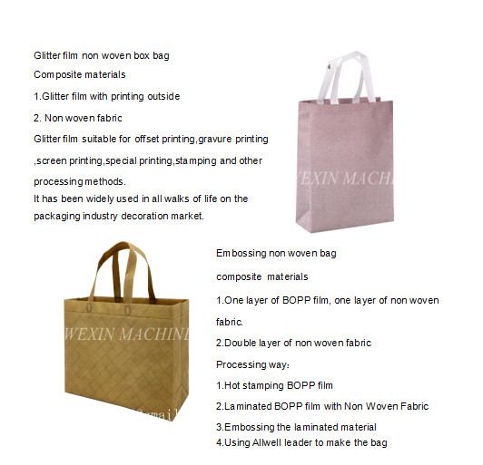 Self Standing Non Woven Box Bag Making Machine / Ultrsonic Bag Making Equipment