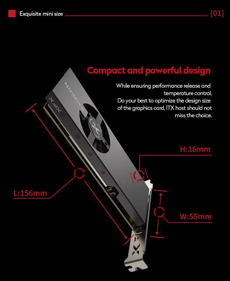 RX 6400 Itx 4gb GPU Graphics Card AMD GDDR6 Gaming PC Video Card