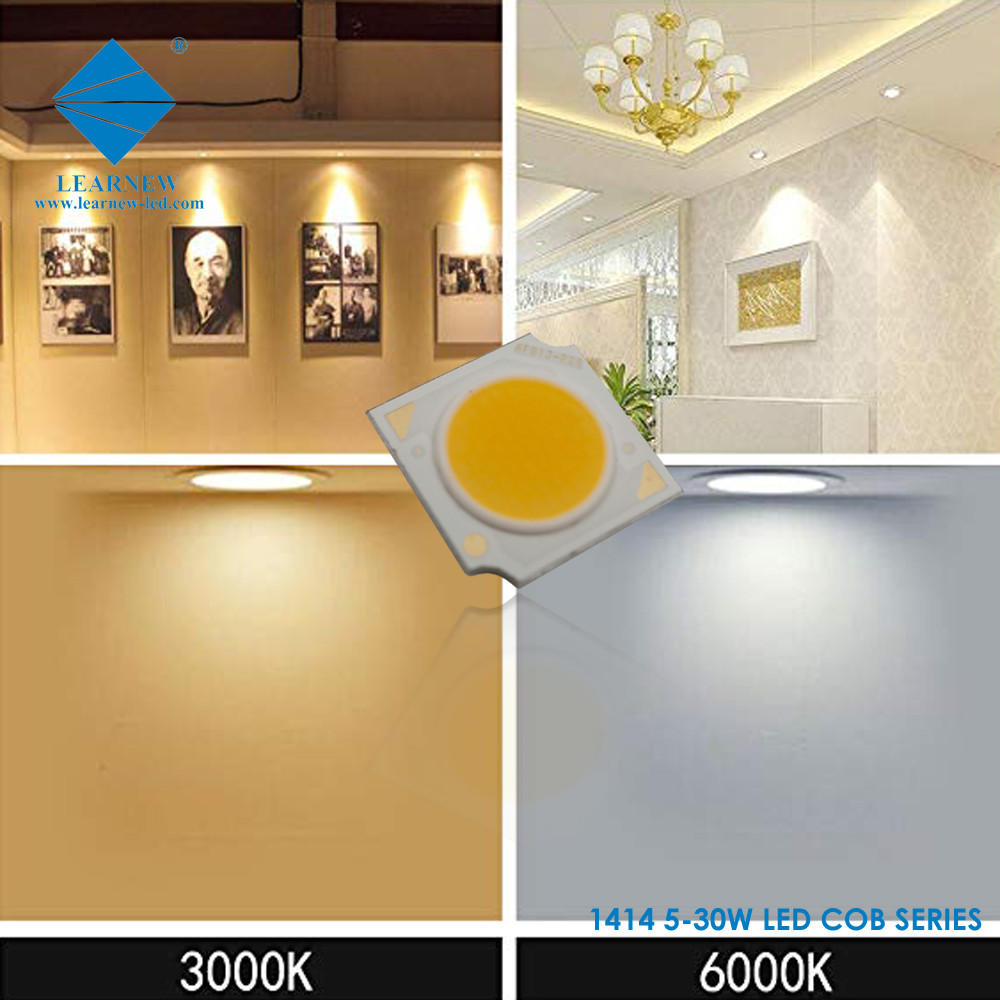 3W 5W 10W 15W COB LED Chips 1414 120-140lm/W For Torch Light / Downlight