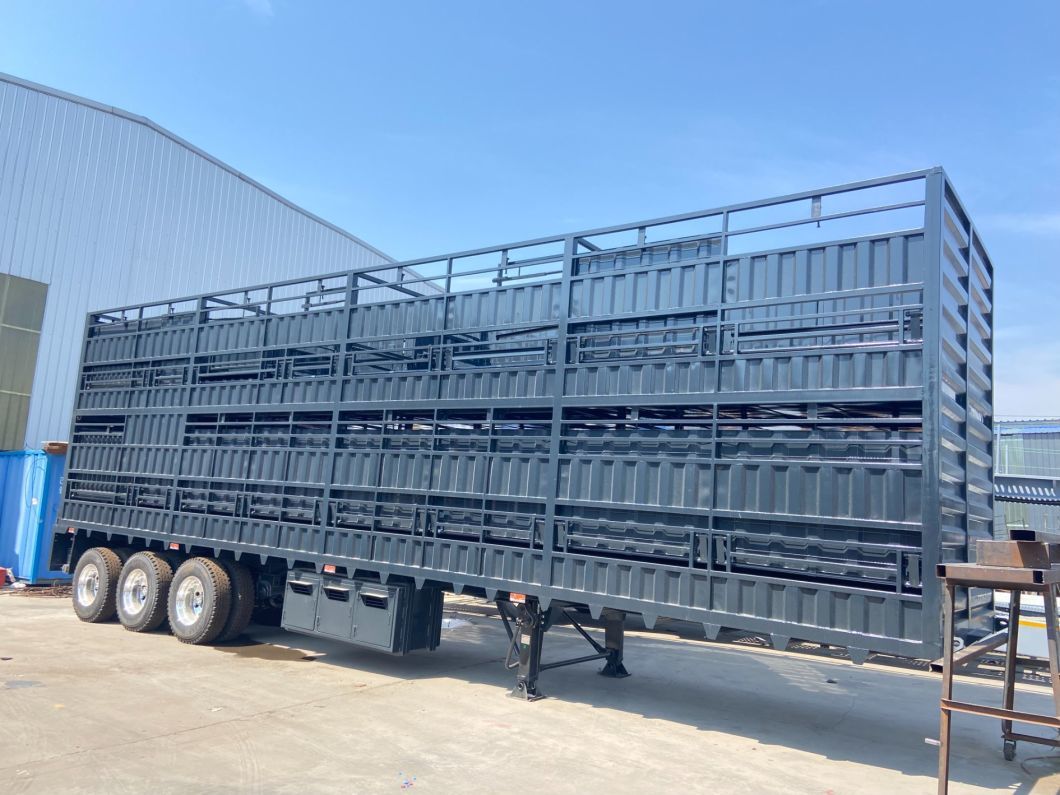 Triangle / Double Star / Double Money 3 Axle Fence Truck Trailers for Livestock Transport