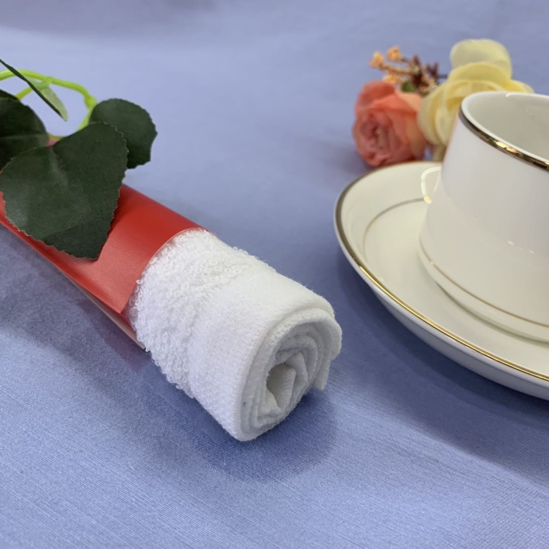 SGS Single Use Antibacterial Cotton Refreshment Towels With Green Tea Scent
