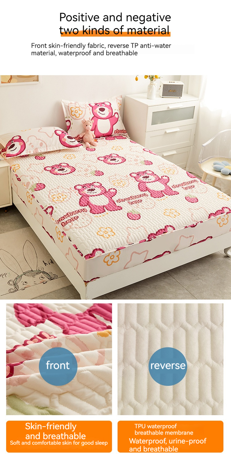 Folded Waterproof Mattress Cover for Home Hotel Fully Surrounded Bedding Protection