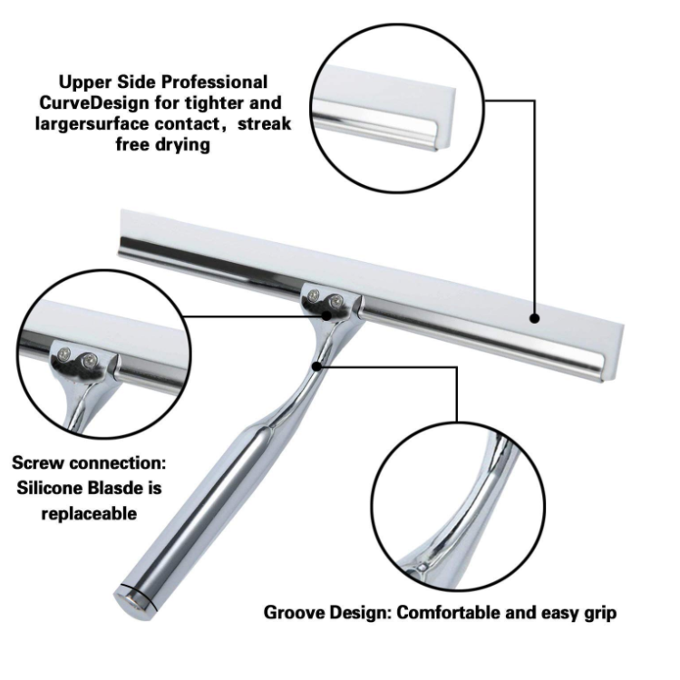 Small Glass Window Squeegee Shower Doors Bathroom Car Mirror Glass Wiper Scraper