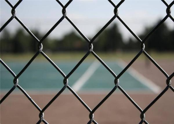 Residential 3.0mm Black PVC Diamond Chain Link Fence 10-30m For School