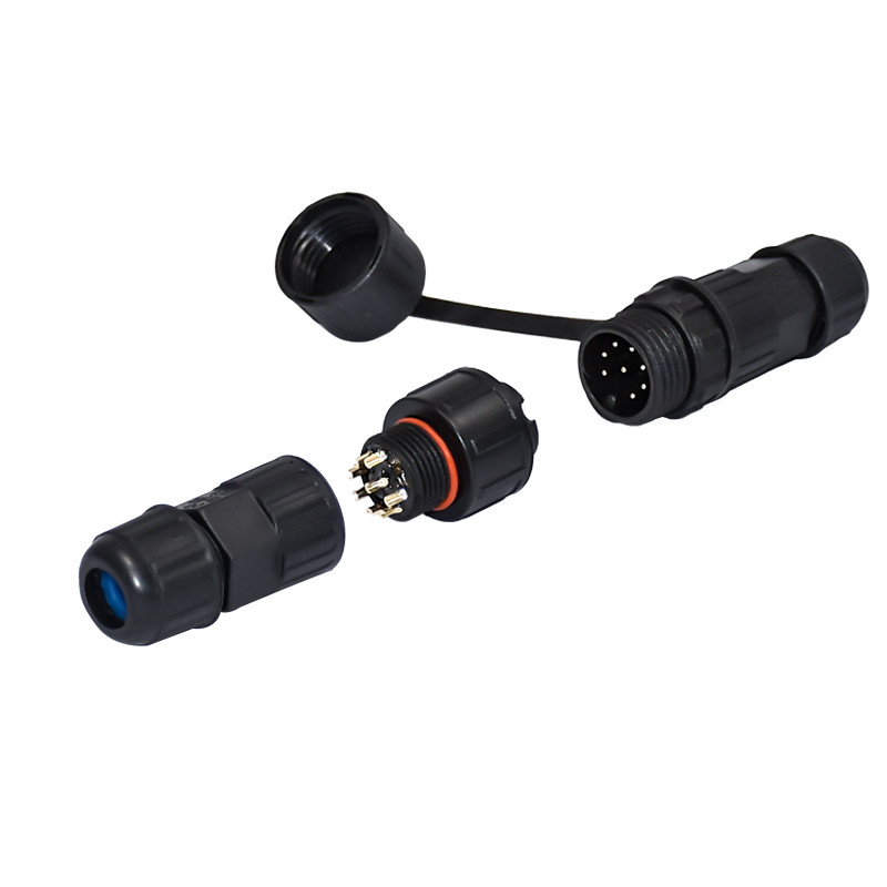 Electric Plug Waterproof 2 3 4 5 6 Pin M16 Cable Connector For LED Lighting Outdoor