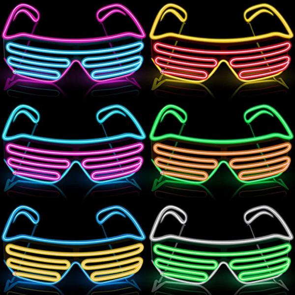 Quality Shutter Shades Light Up LED Glasses With Cold Light Glowing In The Dark for sale