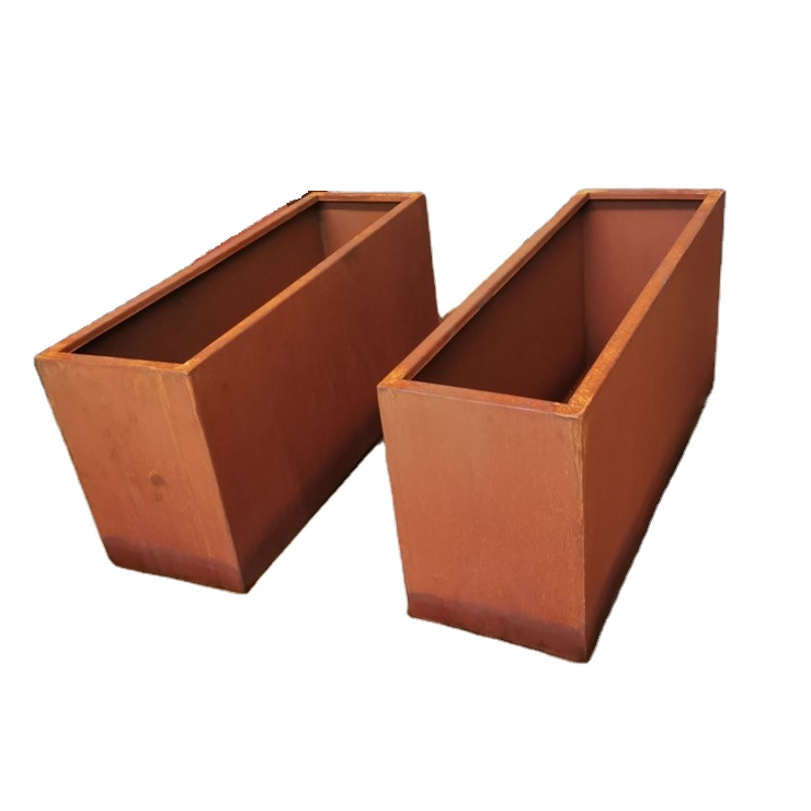 Outdoor custom corten steel round planter outdoor tree large planter