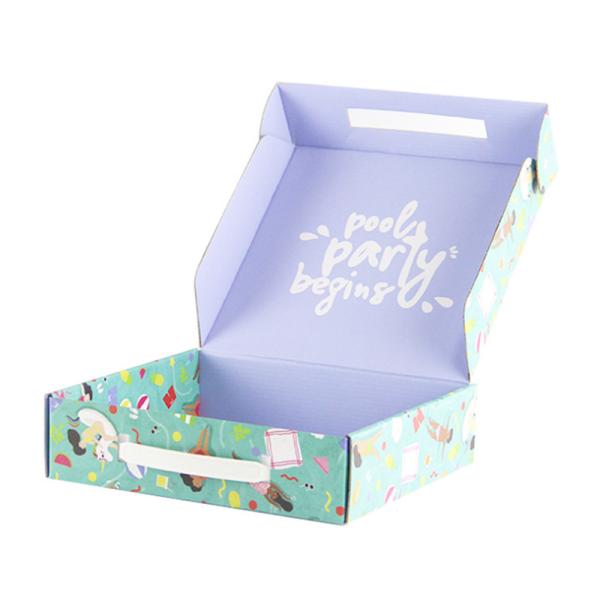 Ecofriendly Recycled Cardboard Mailer Boxes Briefcase With Handle Ribbon Custom
