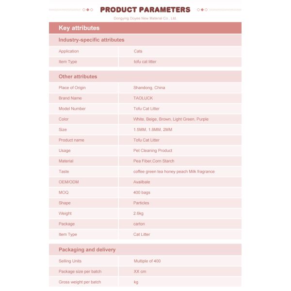 Juicy Peach Scent Tofu Cat Litter Odor Control Tofu Cat Litter Sand Effortless Scooping No Dust Clouds Super Absorbent