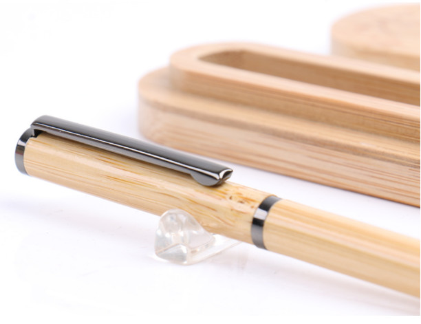 Environmentally friendly pen bamboo advertising pens with gift box,bamboo pen with laser logo