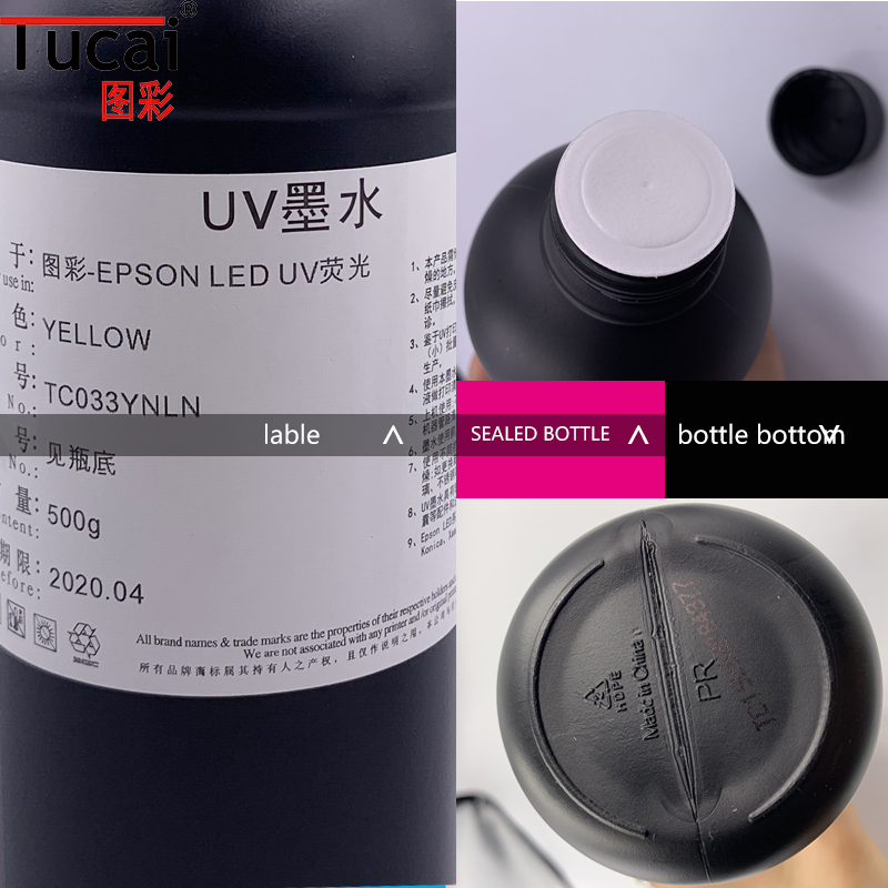 Epson Ink Cartridges Flatbed Printer Fluorescent Led Uv Ink For Epson