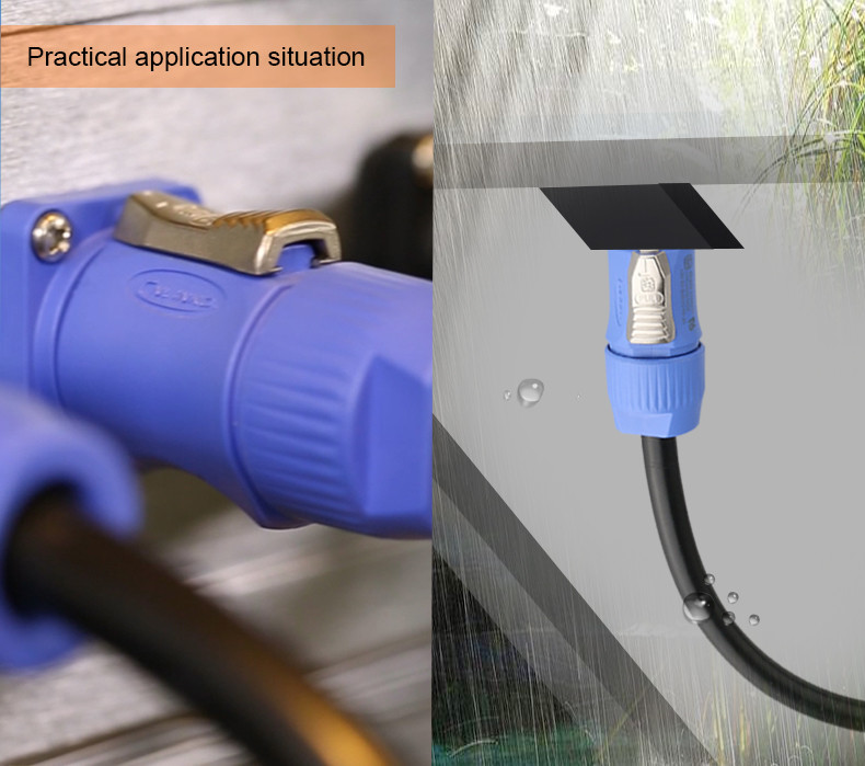 Chinese Manufacture Outdoor 20A PowerCon Plastic Cable Connectors,Plug Speaker Welding 3 Pin Waterproof Connector