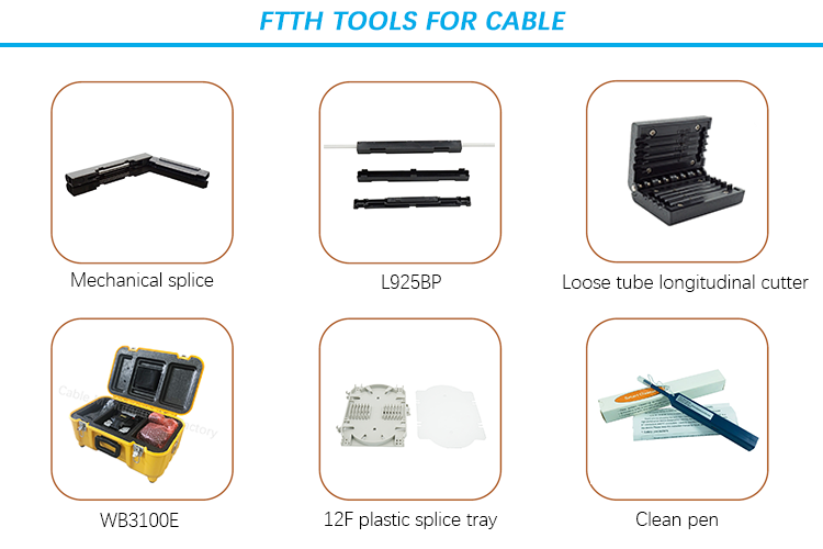 12pcs FTTH Fiber Optic Tools Kit Stainless Steel Material Multifunctional