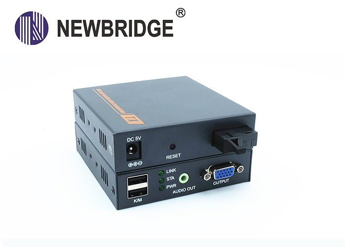 USB Fiber Optic Kvm Extender ESD Protection High Resolution 1920 X1080 Over 20KM Singnal Up