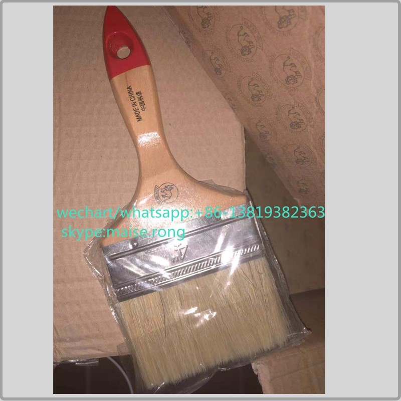 5 Inch Wooden Funiture Painting Flat Paint Brush With Hair Length 63mm