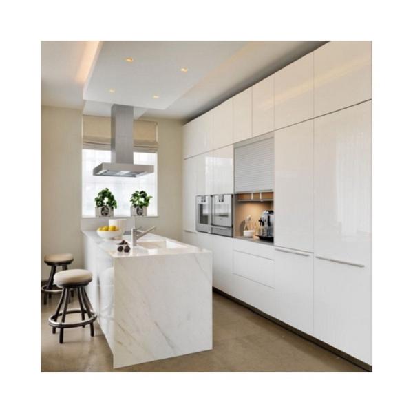 Customized Veneer Color Solid Wood Complete Kitchen Cabinet Sets for Modern