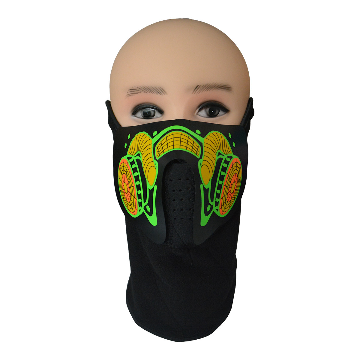 ResidentEvil Cosplay led Mask Breathable Bar party music EL LED face mask Nightclub Flashing Light Up led Mask el Mask