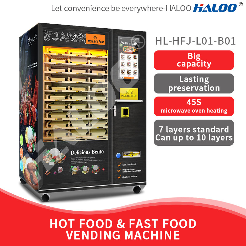 24h Self-Service Automatic Food Vending Machine With Microwave Heating