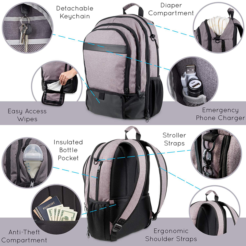 Hot selling fashion new baby nappy bag diaper