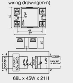 VG3NA-R 60W Small Solid State Relay Single Phase General Purpose 85g