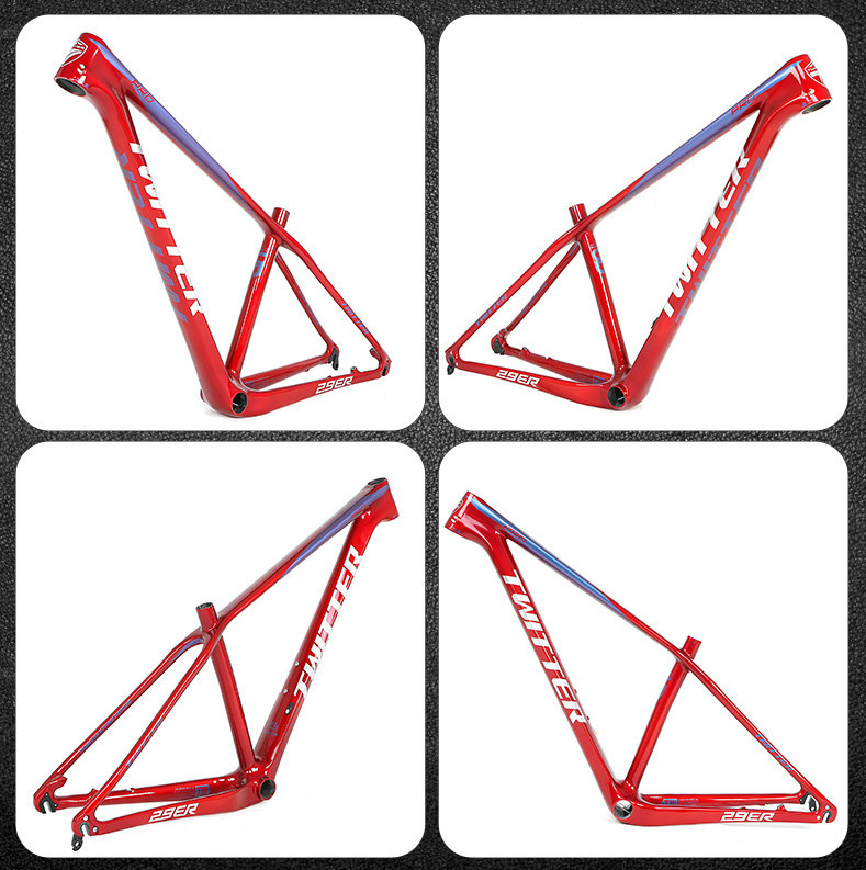 LEOPARD Pro T800 Thru Axle MTB Frame 29er Full Suspension 148mm Red