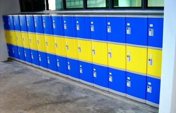 Fitness Center Lockers 10 Comparts 1 Column , Strong Commercial Gym Lockers