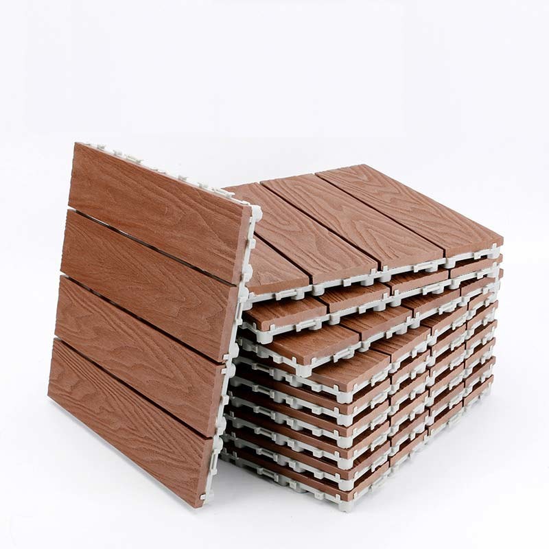 Patio Hardwood Deck Tiles Waterproof Wood Floor Tiles Low Maintenance