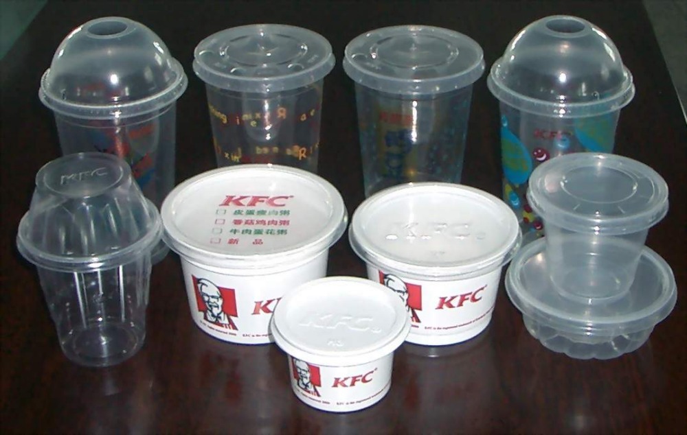 PP Plastic Bowl Making Machine , 6 Tons Plastic Container Making Machine